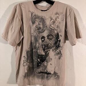 Vintage Y2K Makaveli Skull Print Crewneck Tee